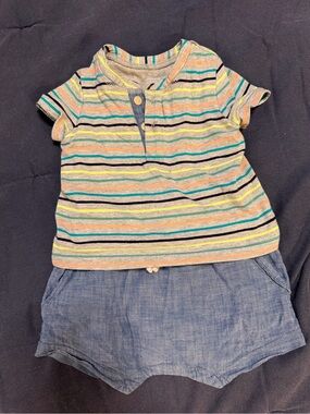 GAP Multicolor Striped Short-Sleeve Tee